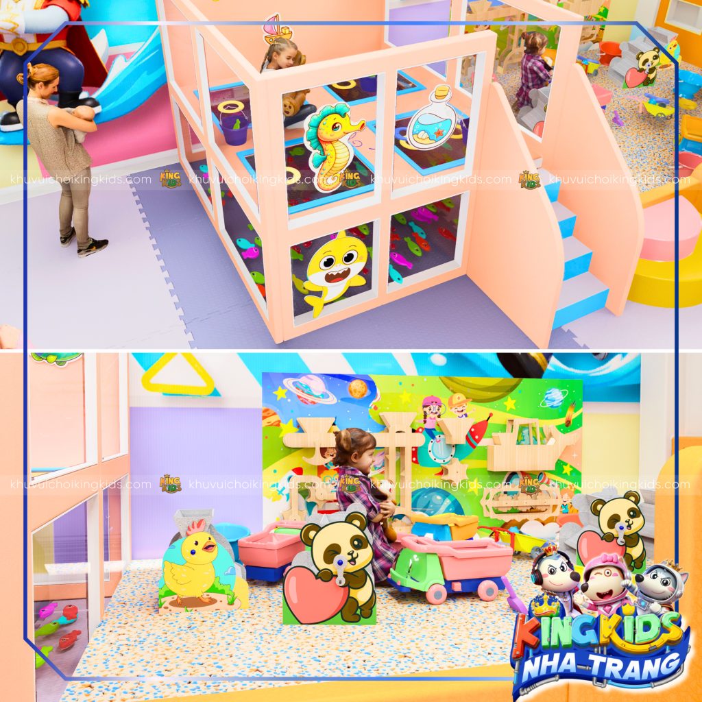 Hồ câu cá khô và hồ hạt cực chill tại khu vui chơi trẻ em Nha Trang - King Kids