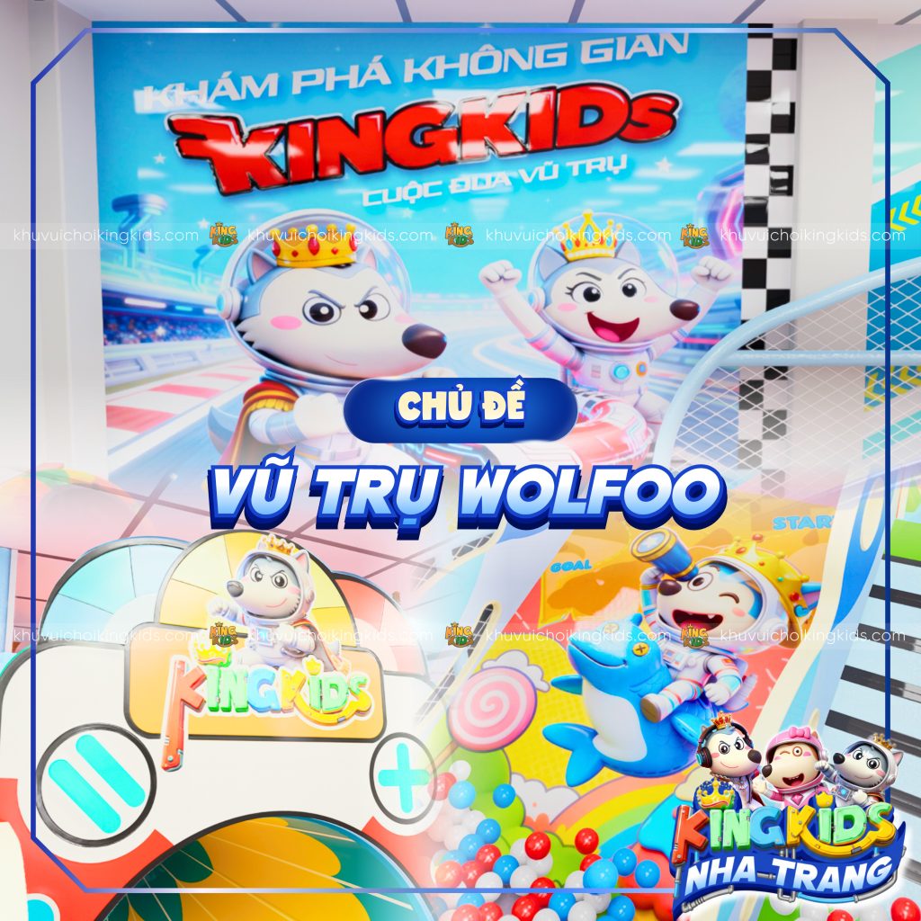 Khu vui chơi trẻ em Nha Trang King Kids - Chủ đề vũ trụ Wolfoo đầu tiên